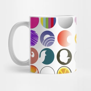 Various colored balls and circles Mug